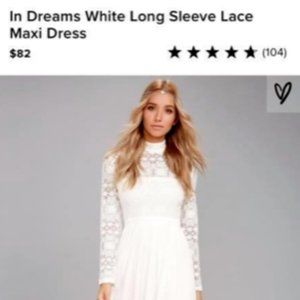 Lulus In Dreams White Long Sleeve Dress